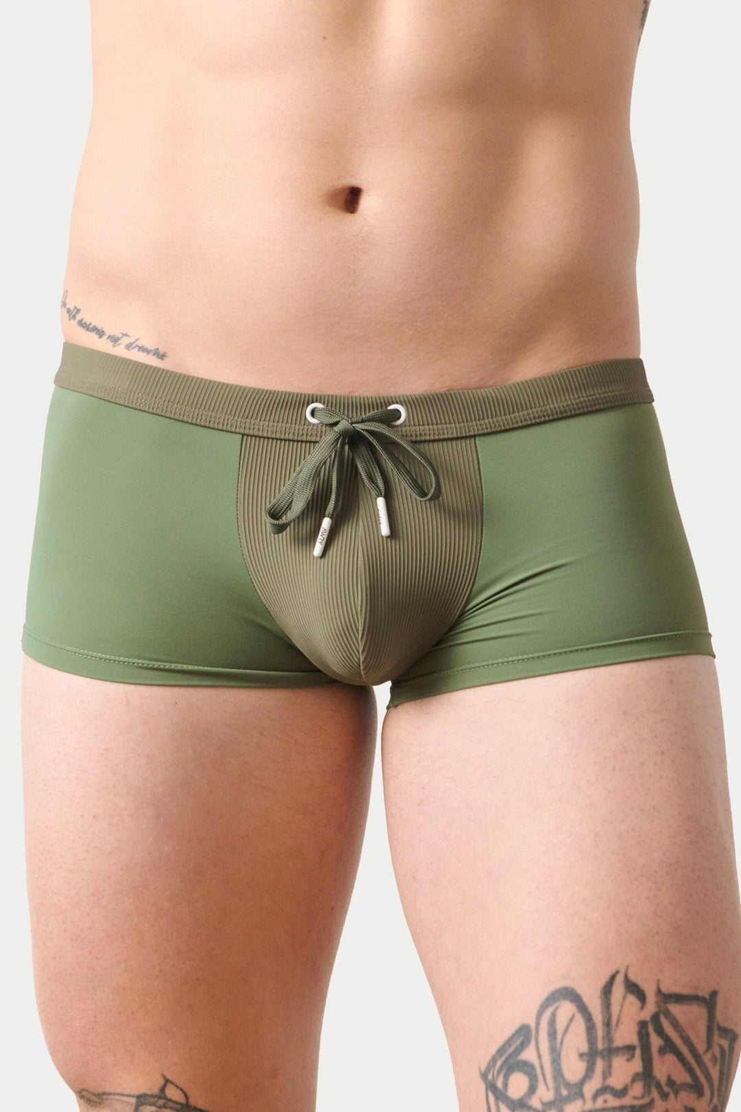 SURGE Swim Thong Trunks - Army Green - AWRY