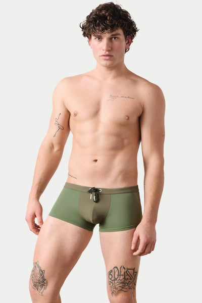 SURGE Swim Thong Trunks - Army Green - AWRY
