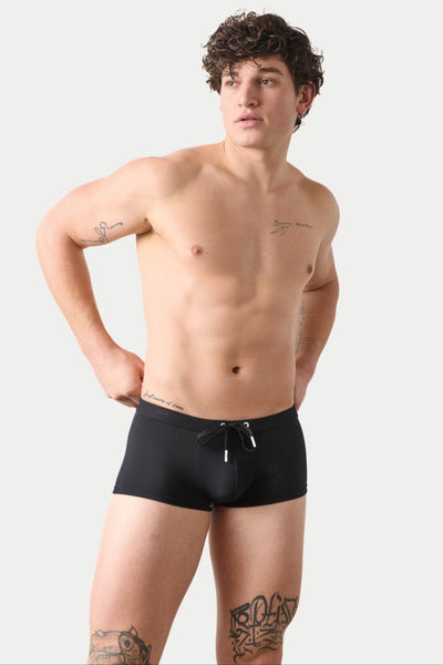 SURGE Swim Thong Trunks - Black - AWRY