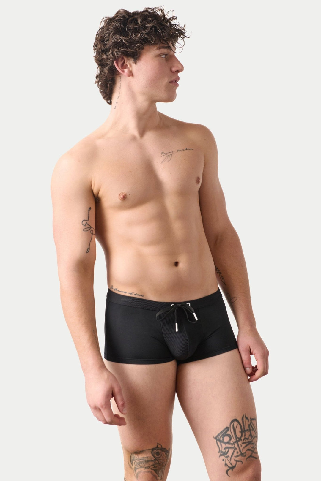 SURGE Swim Thong Trunks - Black - AWRY