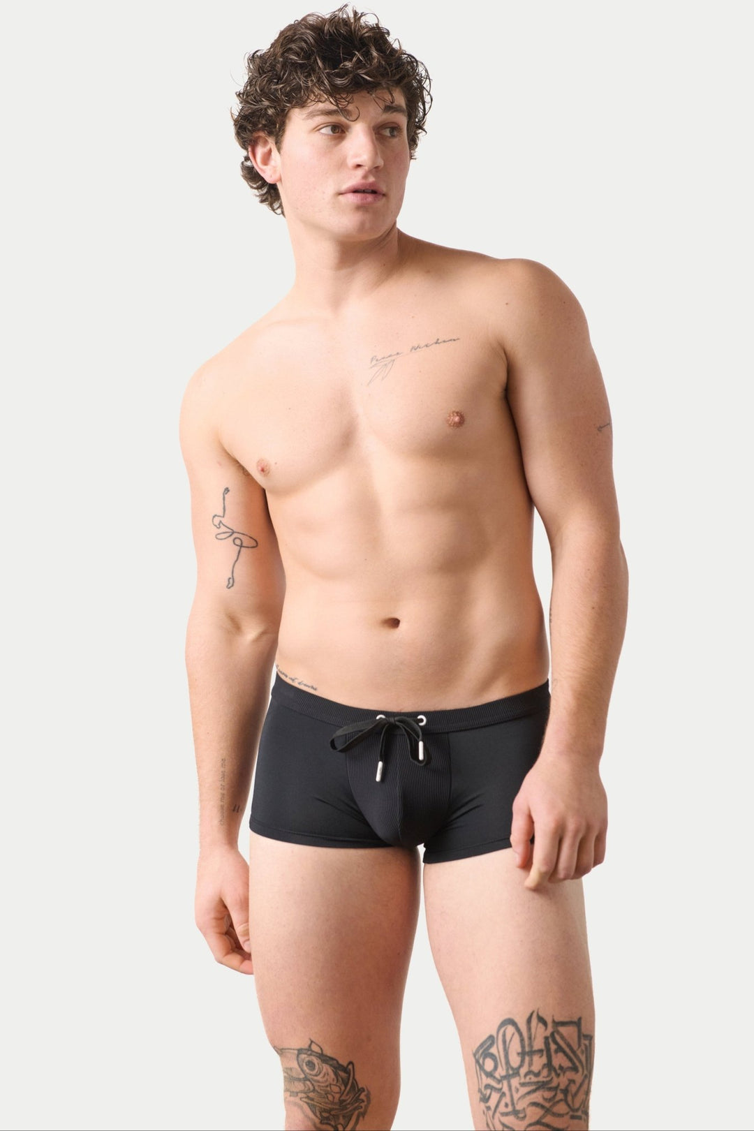 SURGE Swim Thong Trunks - Black - AWRY