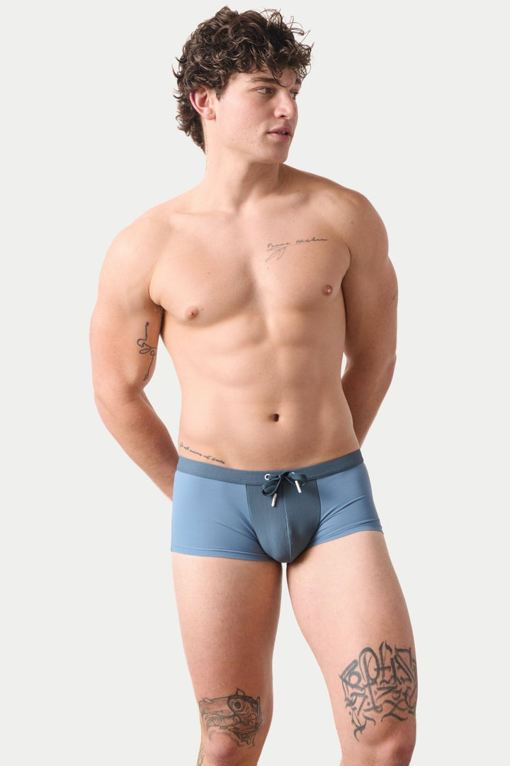 SURGE Swim Thong Trunks - Steel Blue - AWRY