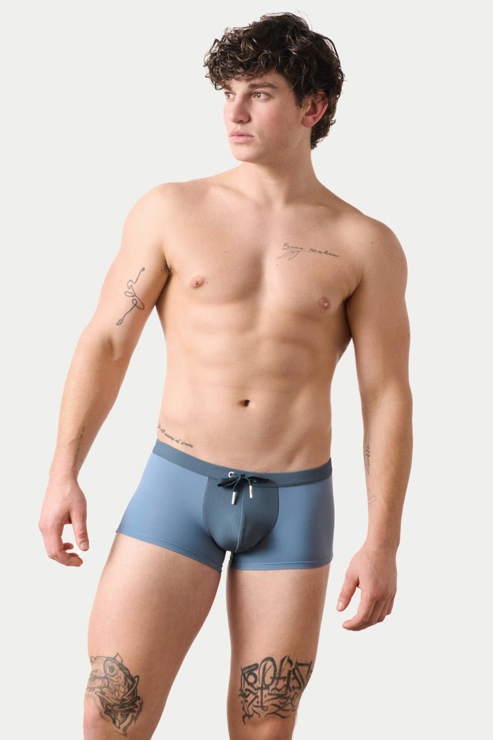 SURGE Swim Thong Trunks - Steel Blue - AWRY