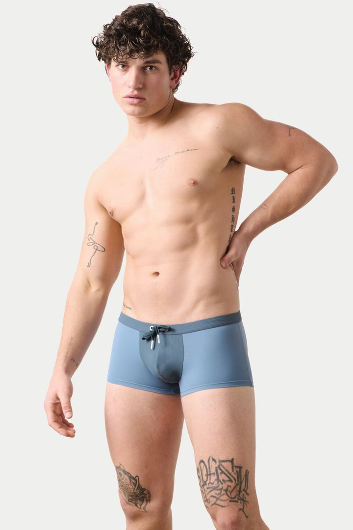 SURGE Swim Thong Trunks - Steel Blue - AWRY