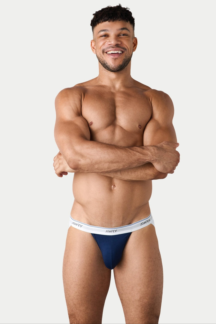 THROWBACK Jock Thong - Navy - AWRY