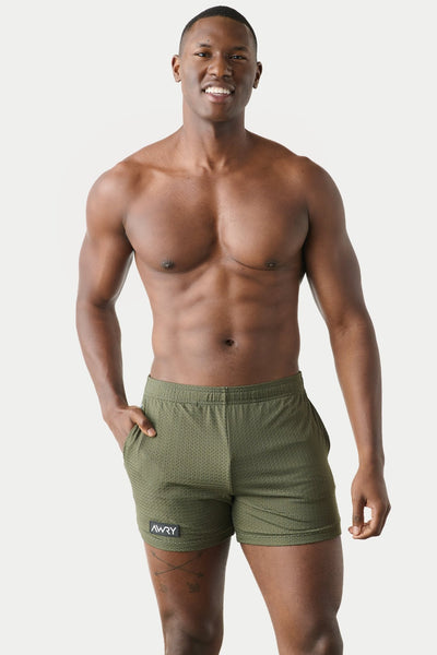 VARSITY Shorts - Army Green & Steel - AWRY
