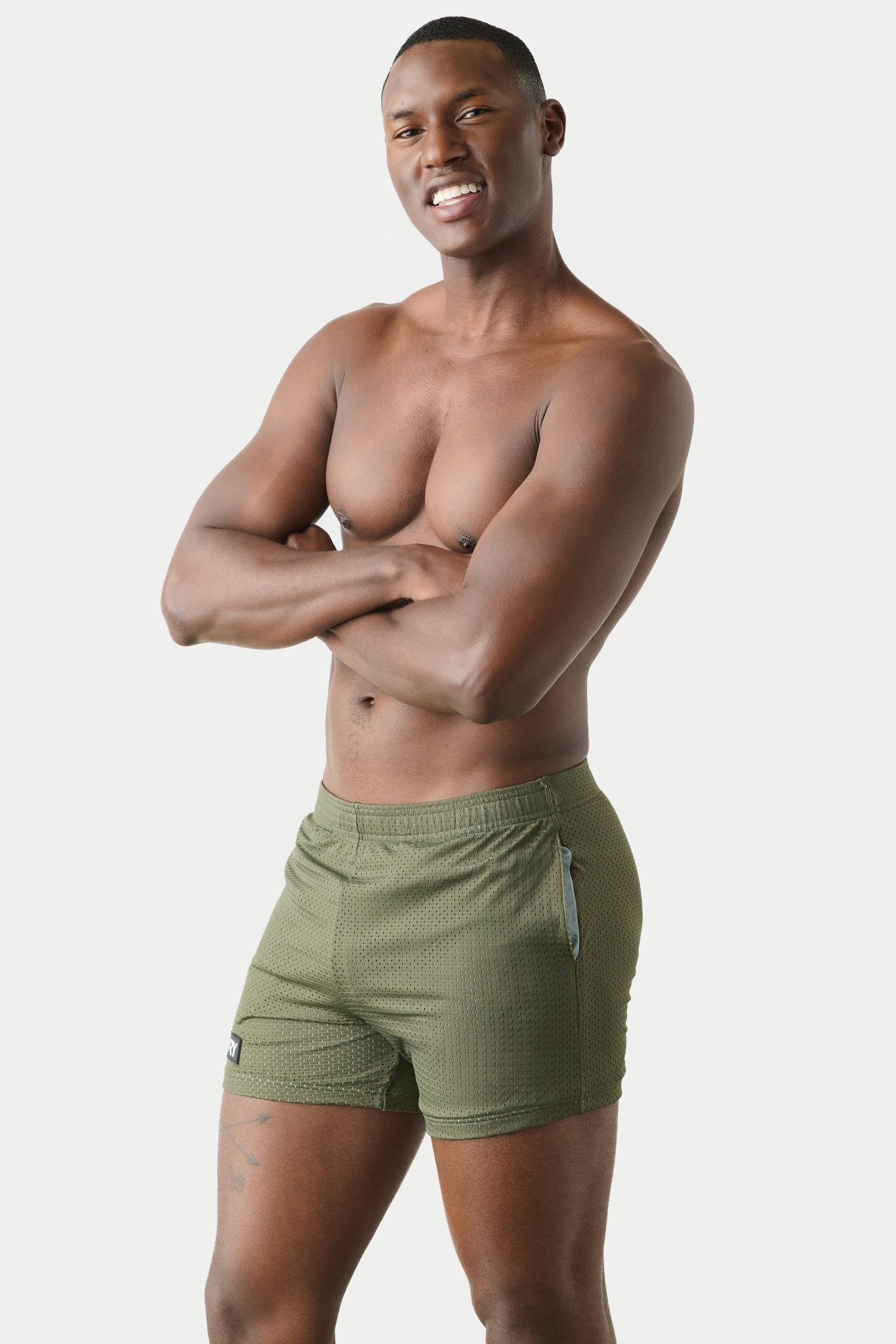 VARSITY Shorts - Army Green & Steel - AWRY