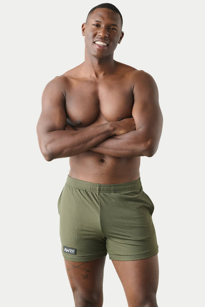 VARSITY Shorts - Army Green & Steel - AWRY
