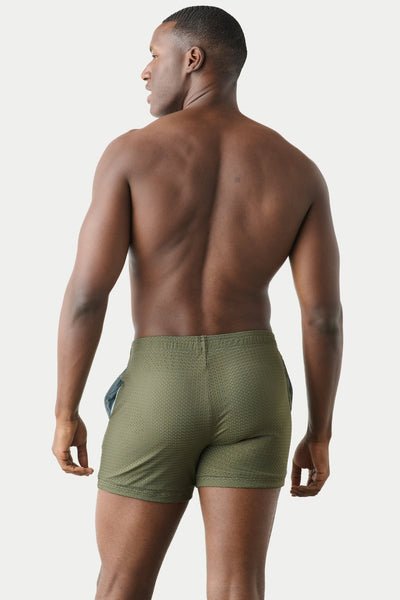 VARSITY Shorts - Army Green & Steel - AWRY