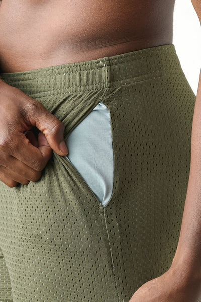 VARSITY Shorts - Army Green & Steel - AWRY