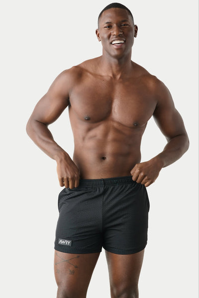 VARSITY Shorts - Black & Teal - AWRY