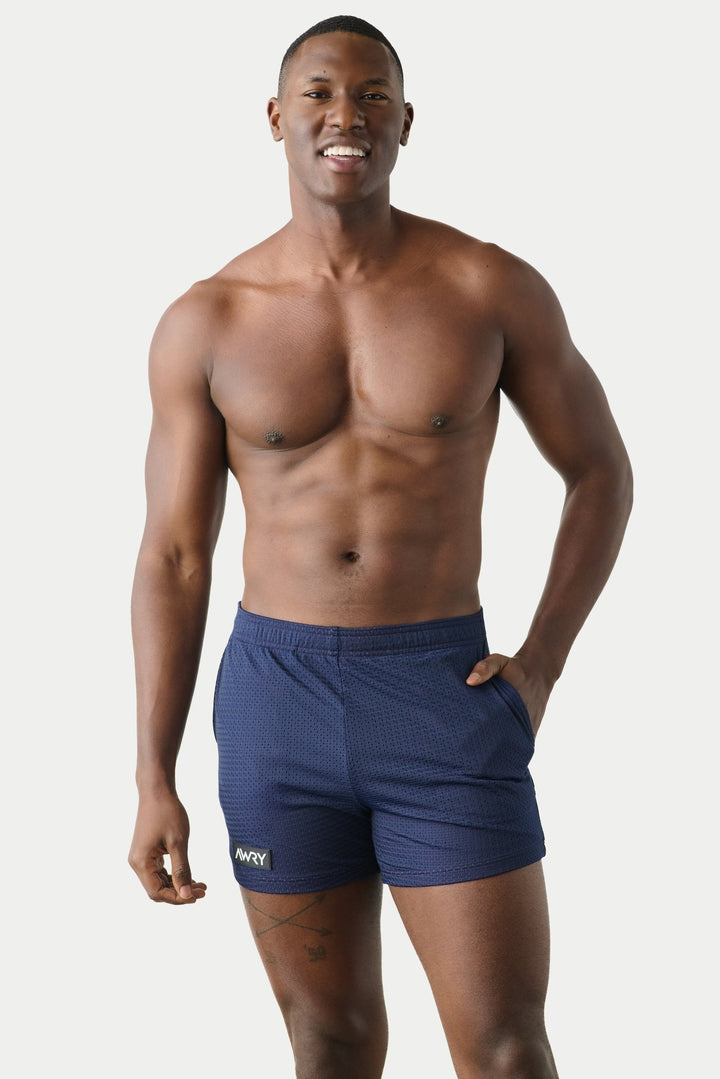 VARSITY Shorts - Navy &amp; Berry Red - AWRY