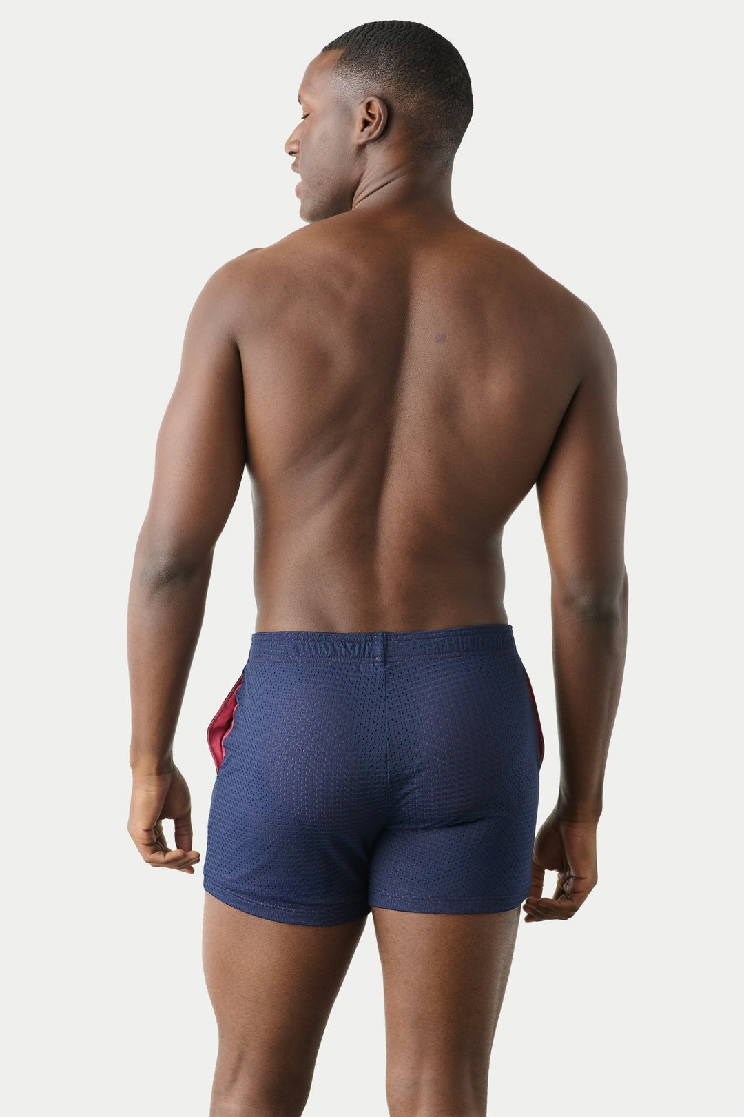 VARSITY Shorts - Navy &amp; Berry Red - AWRY