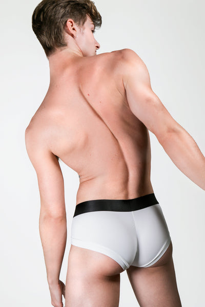 White men's briefs with stretch front pouch size S M L XL